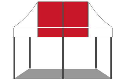 かんたんてんと（長方形（1：1.5））赤/白