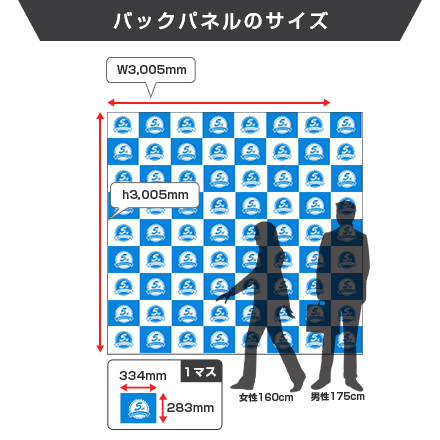 楽々バックパネル 4×4のサイズ画像