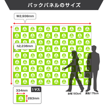 ニューイージーシステムパネル（ストレート）　3×4 バックパネルのサイズ