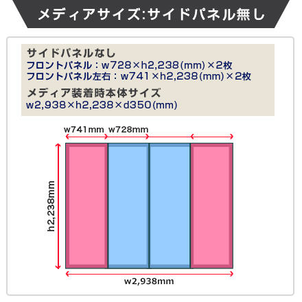 ニューイージーシステムパネル（ストレート）　3×4 メディアサイズ（サイドパネル無し）