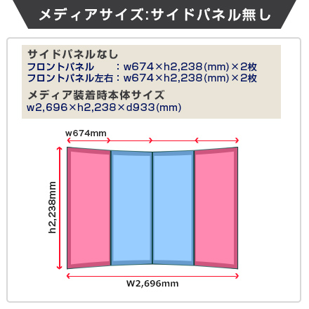 ニューイージーシステムパネル（カーブ）　3×4 メディアサイズ（サイドパネル無し）