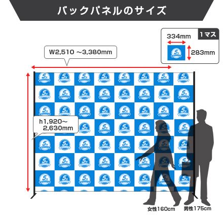 システムバナースクリーン バックパネルのサイズ