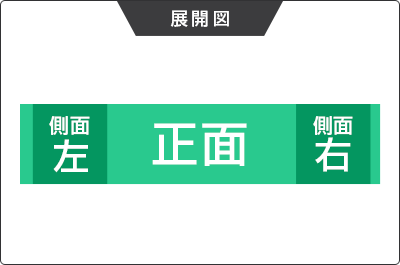 テーブルクロス（腰幕形状）展開図