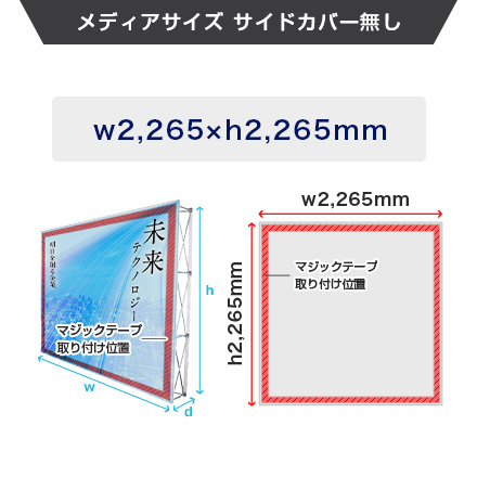 楽々バックパネル 3×3 メディアサイズ（サイドカバーなし）