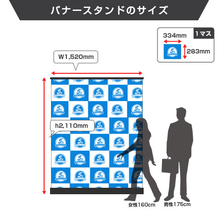 くるりんII W150 バナースタンドのサイズ