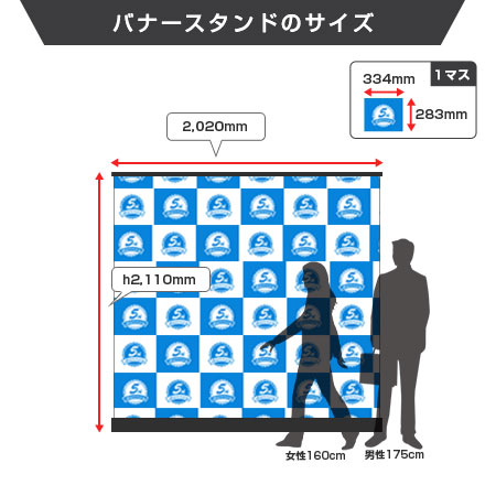 くるりんII W200 バナースタンドのサイズ