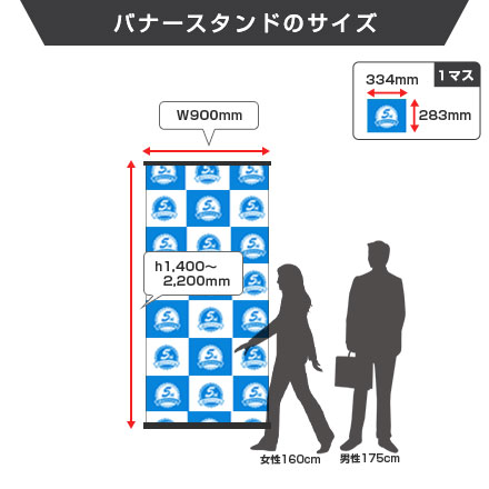 ブルーバナー ss90 バナースタンドのサイズ