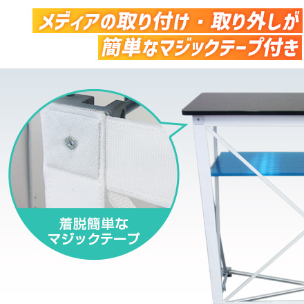 イージータペカウンター メディアの取り付け・取り外しが簡単なマジックテープ付き