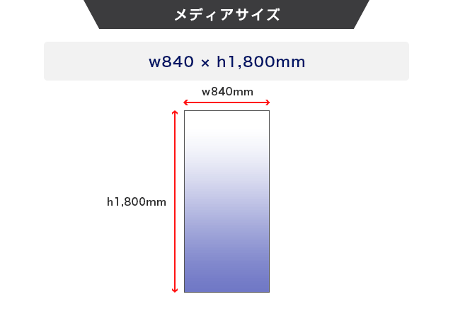 両面式ロールスクリーンバナーαのメディアサイズ画像