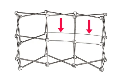 ロイヤルポップアップカウンター(Lサイズ):4 棚板の設置