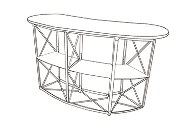 ロイヤルポップアップカウンター（Lサイズ）：6 本体の天板を正しい位置に取付け