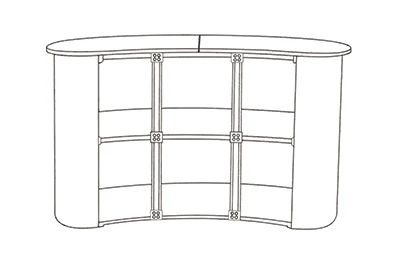 ロイヤルポップアップカウンター(Lサイズ):8 PVCシートを接着