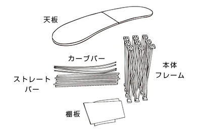 ロイヤルポップアップカウンター(Sサイズ):1 構成部品