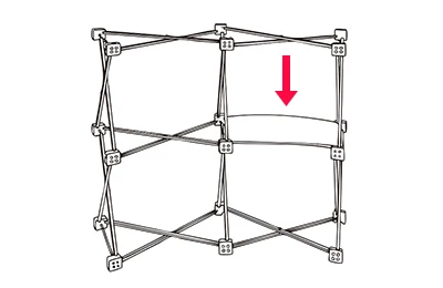 ロイヤルポップアップカウンター(Sサイズ):4 棚板の設置