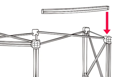ロイヤルポップアップカウンター(Sサイズ):6 カーブバーをセット