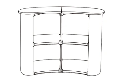 ロイヤルポップアップカウンター(Sサイズ):8 PVCシートを接着