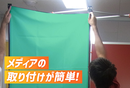 メディアの取り付けが簡単！