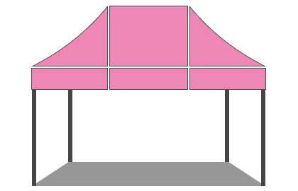 かんたんてんと（長方形（1：1.5））ピンク