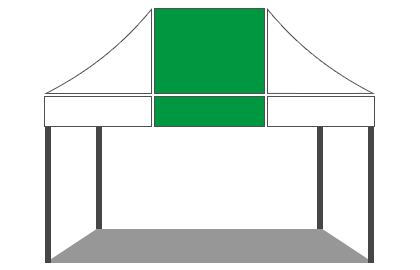 かんたんてんと（長方形（1：1.5））緑/白
