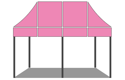 かんたんてんと（長方形/1：2）ピンク